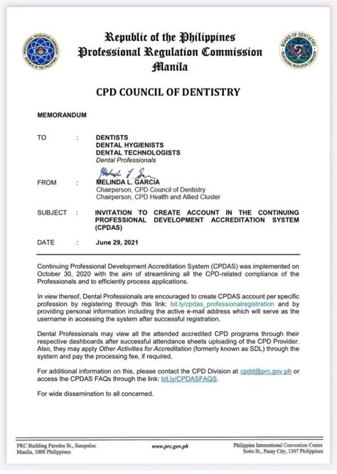 cpdas login|CPD COUNCIL OF DENTISTRY MEMORANDUM – Pinoydental.